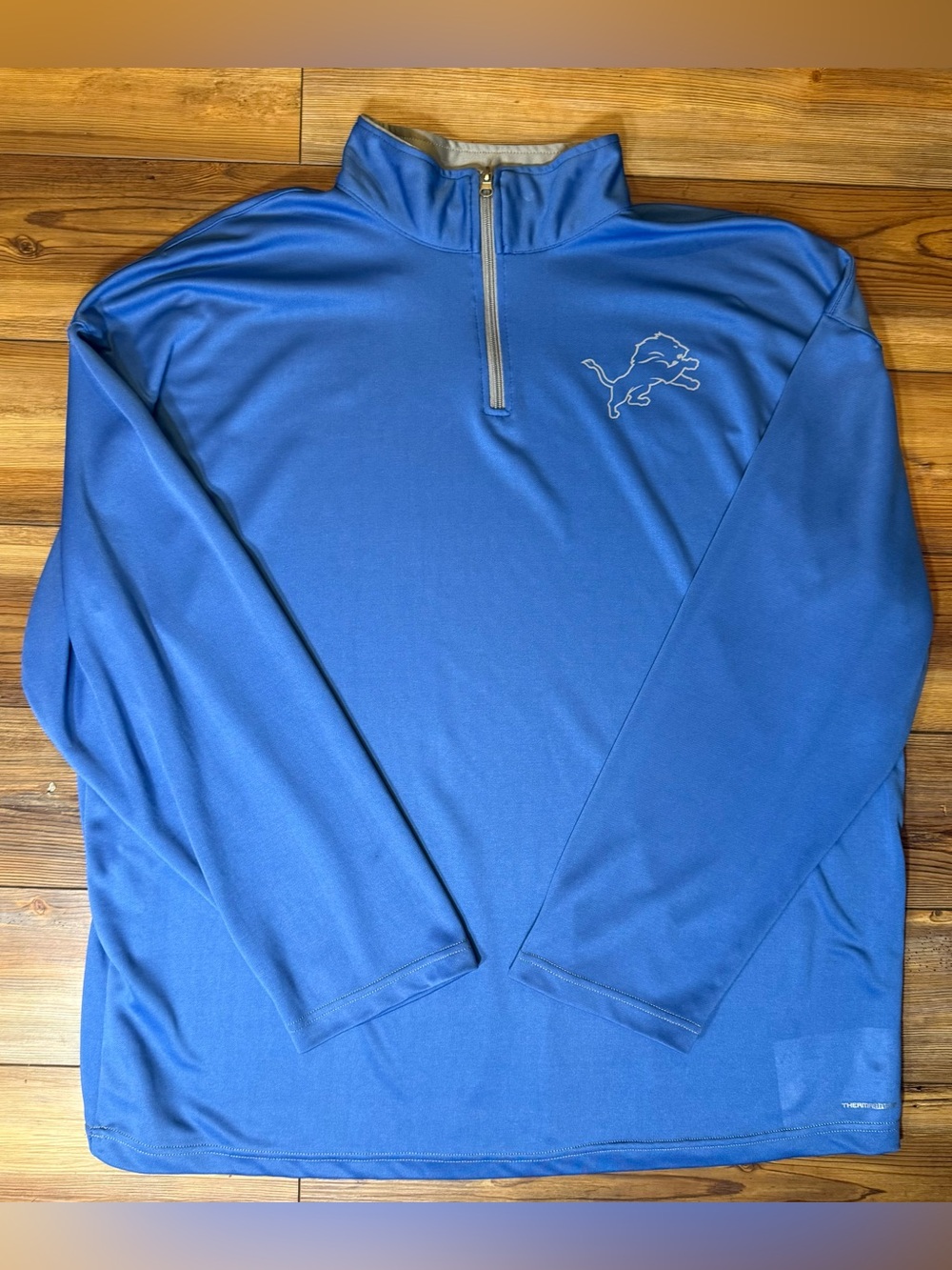 Detroit Lions Therma Base Quarter Zip Pullover Jacket Blue Men’s 3XL NFL